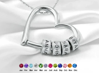 Collier "Le Cœur de la Famille" — Personnalisé avec Prénoms Gravés