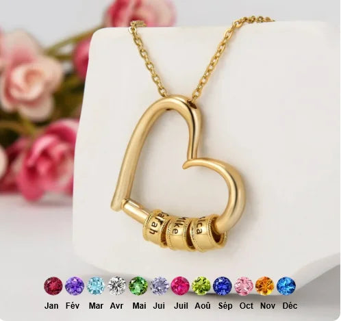 Collier "Le Cœur de la Famille" — Personnalisé avec Prénoms Gravés