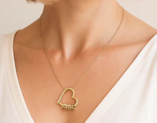 Collier "Le Cœur de la Famille" — Personnalisé avec Prénoms Gravés