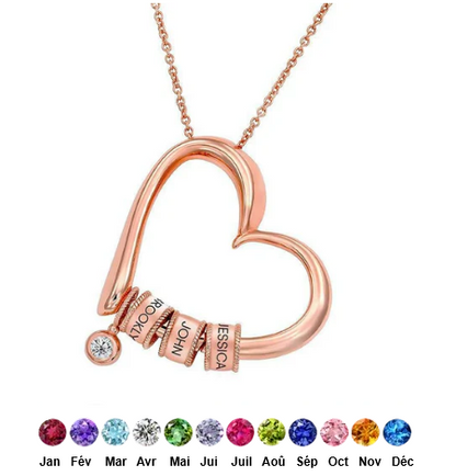 Collier "Le Cœur de la Famille" — Personnalisé avec Prénoms Gravés